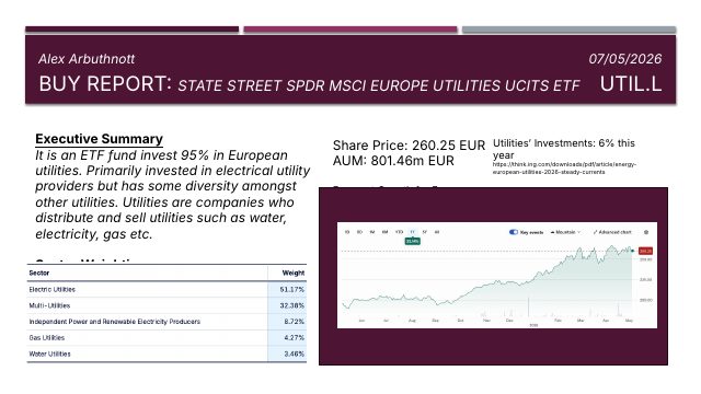 SPDR MSCI Europe Utilities UCITS ETF document cover