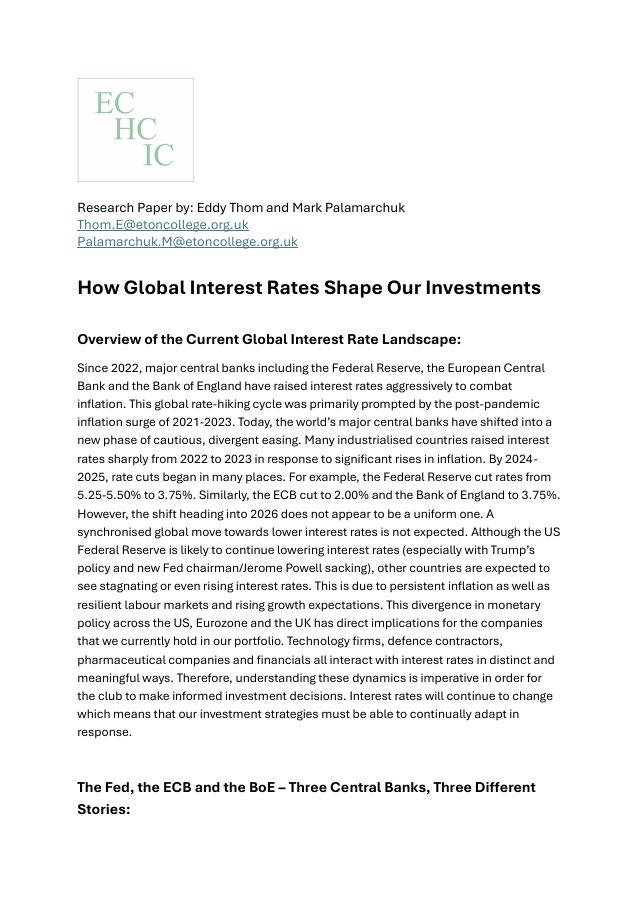 How Global Interest Rates Shape Our Investments document cover