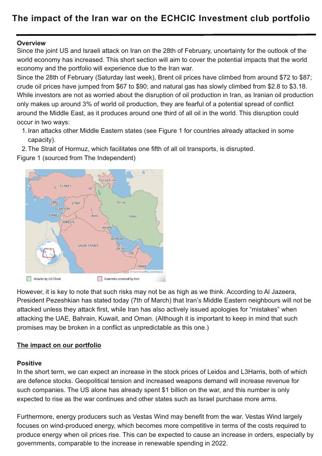 The Impact of the Iran War on the ECHCIC Portfolio document cover