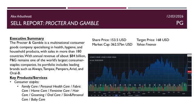 Procter & Gamble document cover