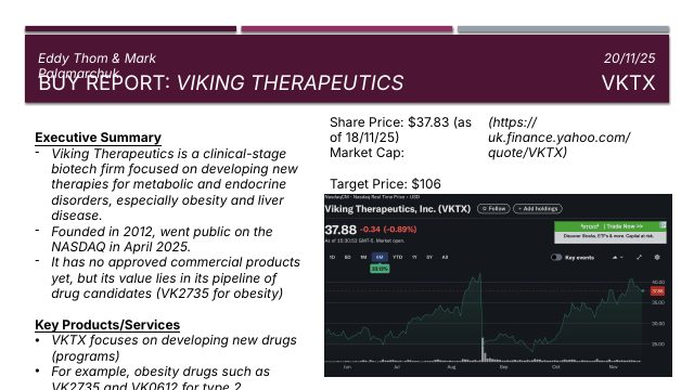 Viking Therapeutics document cover